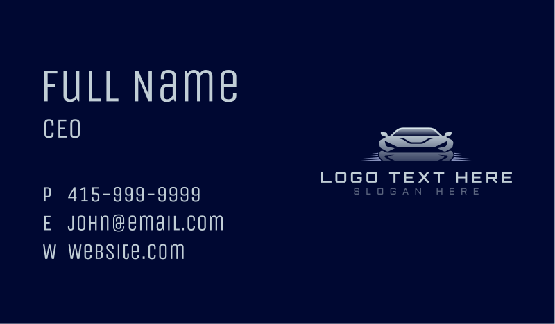 Motor Business Card example 4