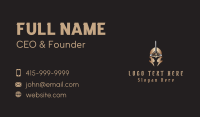 Gladiator Warrior Helmet Business Card Design