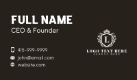 Fancy Shield Crown Lettermark Business Card