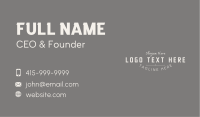 Beauty Stylist Wordmark Business Card