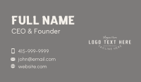 Beauty Stylist Wordmark Business Card