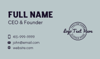 Classic Cursive Firm Business Card