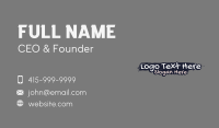 Graffiti Smudge Studio Wordmark Business Card Design