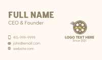 Film Reel Clock Business Card