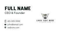 Motorcycle Helmet Wings Business Card