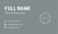 Company Round Letter Business Card