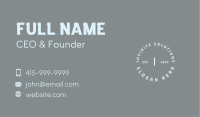 Company Round Letter Business Card Design