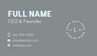 Company Round Letter Business Card