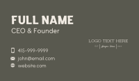 Elegant Clothing Brand Wordmark Business Card Design