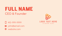 Orange Media Player Business Card