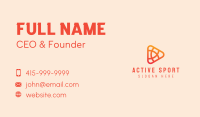 Orange Media Player Business Card