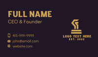 Gold Chess Piece  Business Card