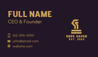 Gold Chess Piece  Business Card