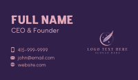 Author Feather Quill Business Card