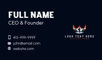 Silhouette Viking Warrior Business Card