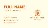 Orange Basketball Star Business Card Design