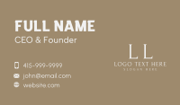 Elegant Feminine Cosmetics Lettermark Business Card