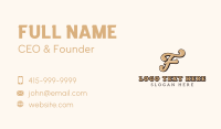 Stylish Fashion Studio Letter F Business Card