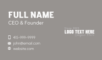 Generic Business Wordmark Business Card Design