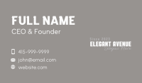 Generic Business Wordmark Business Card