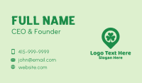 Irish Shamrock Location Pin Business Card