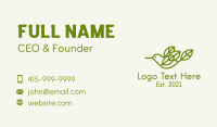 Green Bird Leaves Business Card Design