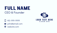 Geometric Sliced  Hexagon Business Card