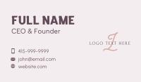 Feminine Brand Letter  Business Card