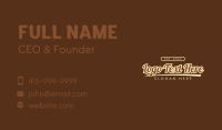 Vintage Apparel Brand Wordmark Business Card