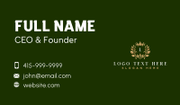 Prestige Leaf Crown Shield Business Card