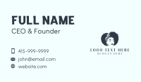 Afro Female Salon Business Card