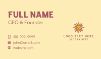 Summer Solar Sun Business Card