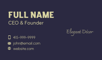 Elegant Cursive Wordmark Business Card Image Preview