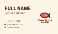Salmon Sashimi Restaurant Business Card