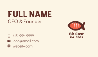 Salmon Sashimi Restaurant Business Card Design