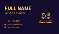 Luxury Floral Crest Business Card
