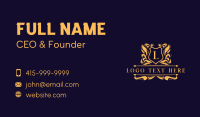 Luxury Floral Crest Business Card Design