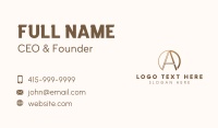 Luxury Brand Letter A Business Card
