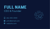 Blue Surfing Wave  Business Card Design