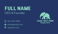 Teal Elephant Silhouette Business Card Design