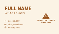 Brick Pyramid Construction  Business Card Design