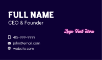 Neon Light Wordmark Business Card