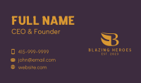 Gold Letter B Salon  Business Card Image Preview