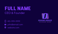 Gradient Business Letter D  Business Card Image Preview