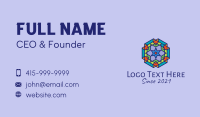 Multicolor Kaleidoscope Tile  Business Card Design