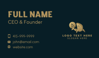 Gradient Golden Shark Business Card