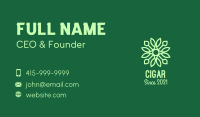 Green Floral Stained Glass Business Card