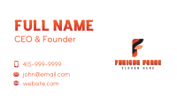 Professional Business Letter F Business Card Image Preview