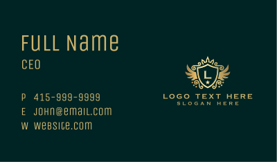 Royal Premium Shield Business Card Image Preview