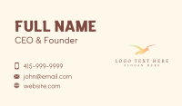 Flying Bird Silhouette Business Card Design